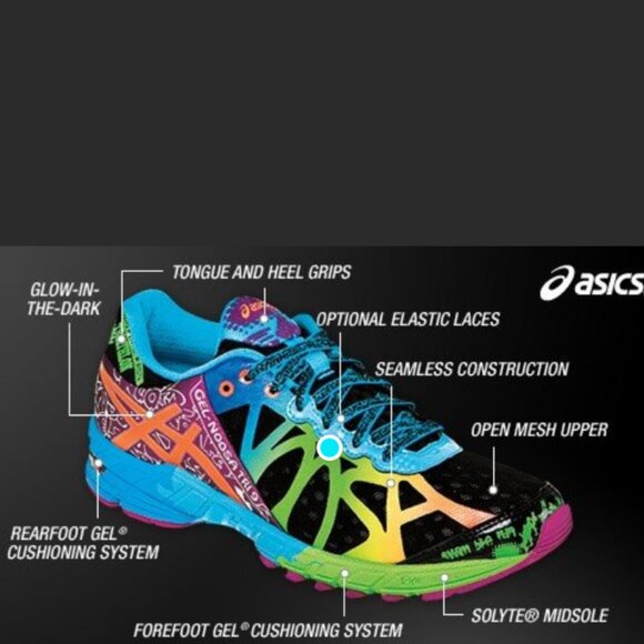 Rare New w/tags Asics GEL Noosa Tri 9 Black Multicolor Womens 9 US Medium - Picture 9 of 12